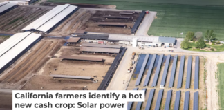 This dairy farm in California’s Central Valley has installed solar panels on a portion of its land. George Rose/Getty Images